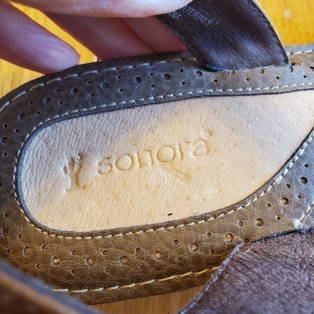 Sonora Brown Leather Sandals sz 9M - Picture 6 of 13